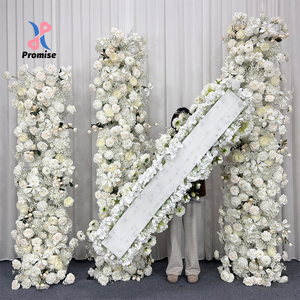Reuze witte handgemaakte kunstbloemen voor bruiloftdecoratie Luxe bruiloftbanket decoratie attributen - Product Image 1