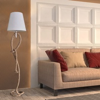 Lampadaire Industriel Moderne Vintage Chinois en Corde PE, Design Cubique, Haute Luminosité, avec Interrupteur, pour Hôtel, Chambre et Décoration Intérieure