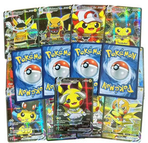 55 cartes holographiques Pokémon Anime <span class=keywords><strong>Pikachu</strong></span> Cosplay One Piece Pokémon Trading Flash Cards par boîte - Product Image 6