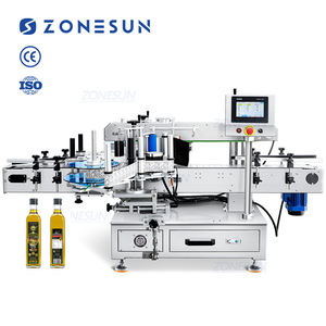 ZONESUN ZS-TB300M स्वचालित स्टिकर फ्लैट बोतल डबल पक्षीय लेबलिंग मशीन के लिए वर्ग की बोतलें - Product Image 1