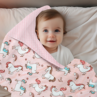 Couverture Polaire Licorne Bébé Ultra Douce en Tricot Fantaisie 100% Polyester Effet Vison Points Gaufrés OEM/ODM Quatre Saisons Anti-Boulochage