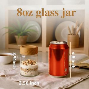 Frasco de Vidrio Premium de 500 ml (16 oz) Ecológico, a Prueba de Olores, para Alimentos, con Tapa Giratoria, para Café, Miel, Mermelada, Galletas - Product Image 2