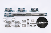 Système de porte coulissante suspendue Inversion synchronisée Système de porte coulissante en aluminium Rail de porte coulissante pour système de voie