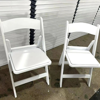 Chaises pliantes en résine blanche durables, imperméables, pour hôtel, restaurant, parc, événements en plein air, capacité de charge de 1000 lb, empilables