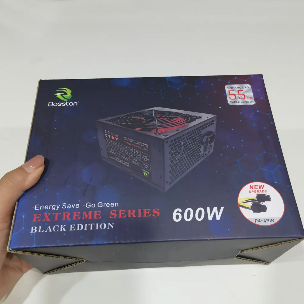 Fuente de alimentación para PC ATX 600W Fuente de alimentación para computadora 80Plus certificado dorado PC PSU