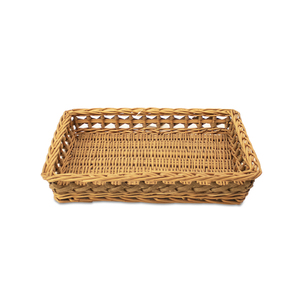 Handgemaakte natuurlijke wilgenmand, rechthoekige opbergmand met handvat voor thuisdecoratie, picknick, cadeau, rustieke wilgenmand - Product Image 1
