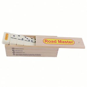 Promotional Custom Personalized <b>Gifts</b> Double 6 Wooden <b>Box</b> Packaging Leisure Chess Toy Domino With Logo - Product Image 2