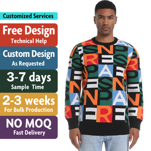 <span class=keywords><strong>Pull</strong></span> Homme Personnalisé à Logo FEO, Fabricant de Chandails en Jacquard, Tricot Décontracté à Col Rond, <span class=keywords><strong>Pull</strong></span> Hiver pour Hommes - Product Image 2