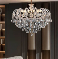 Lustre en cristal européen de luxe, style Marie-Thérèse, luminaire suspendu en forme de goutte d'eau, lampe de plafond pour salon, hôtel, chambre à coucher