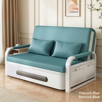 Globaler Versand 2-in-1 Schlafsofa Stoff Wohnzimmer-Schlafsofa Ausziehbares Klappbares Schlafsofa Verwandelbares Sofa-Bett Ausklappbar