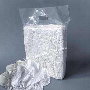 Chiffons de nettoyage industriels en coton blanc de haute qualité – Chiffons en coton 100 % recyclé et remis à neuf pour le nettoyage - Product Image 1