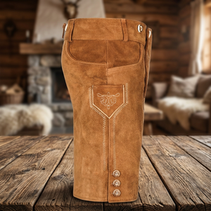 Shorts décontractés pour hommes en cuir véritable, anti-plis, écologiques, taille mi-haute, avec braguette boutonnée – Collection 2025 - Product Image 4