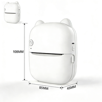 Imprimante thermique portable sans encre à commande vocale IA, USB et sans fil, haute résolution, pour impression d'étiquettes sur papier de 57 mm, export