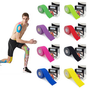 Bande élastique de kinésiologie en coton coloré, sans latex, auto-adhésive, imperméable, 5 cm, pour le genou, la physiothérapie, le sport - Product Image 1