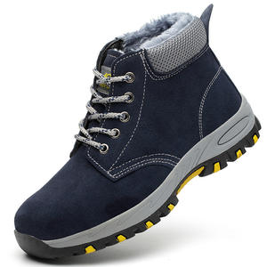 Herren Amerikanische Antistatische Sicherheitsstiefel mit Stahlkappe, Schlagfest und Durchstichsicher, Mittelhoher Schnitt für Winterbetrieb in Fabriken, Kostenloser Versand - Product Image 2