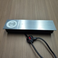 Prise de courant coulissante universelle encastrée pour bureau / Chargeur sans fil intégré USB, prise de bureau escamotable dissimulée pour le bureau