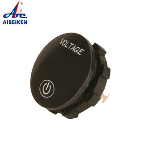 Boîtier noir ABS tension 12 V lumière LED rouge illuminée 2 broches diamètre Mini taille facile à installer voltmètre numérique - Product Image 4