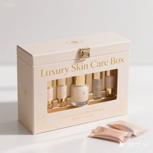 Miễn phí mẫu tùy chỉnh Gradient cao cấp bao bì mỹ phẩm thiết lập độc đáo chăm sóc da hộp giấy Matt cán vật liệu tái chế miếng bọt biển - Product Image 4