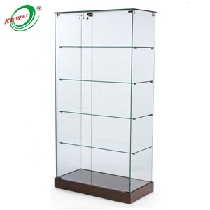Keyway nhà máy nóng bán đồ chơi bộ sưu tập cửa hàng hiển thị trường hợp tầm nhìn đầy đủ kính không khung Showcase hiển thị rượu Tủ rượu - Product Image 1