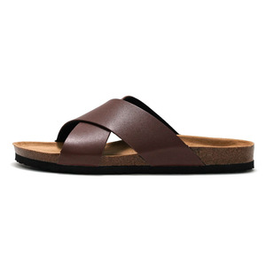 Nuevas zapatillas de corcho para <span class=keywords><strong>hombre</strong></span>, suela blanda, prendas de vestir exteriores, plataforma cómoda de fondo plano, zapatos de playa de gran tamaño, <span class=keywords><strong>sandalias</strong></span> de playa antideslizantes para exteriores - Product Image 4