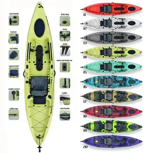 Canoë en plastique PEBDL à poser sur le dessus Kayak de pêche à pédales à rabat pour sports nautiques à vendre - Product Image 6
