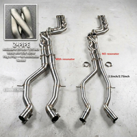 Système d'échappement BOSKA 1 avec tube intermédiaire à longueur égale et tube en Z pour BMW M3/M4 F80/F82/F83 S55 3.0T 2015-2019 avec résonateur 2.5 ou 2.75