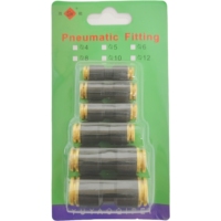 Connecteur rapide Raccord Push-fit PU Droit Semi Laiton Raccord Demi Cuivre Matériel 4mm 5mm 6mm 8mm 10mm 12mm 6 tailles tuyau d'air