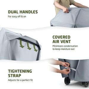 Diente De León 600D Oxford BBQ Grill Cover 58 pulgadas impermeable de doble capa se adapta a <span class=keywords><strong>Weber</strong></span> Gas Grill Cover Charbroil Grill & Smoker - Product Image 5