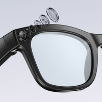 Lunettes caméra intelligentes IA 8MP HD pour appels photo et vidéo, haut-parleur stéréo, assistant vocal, transfert d'images Wi-Fi, musique