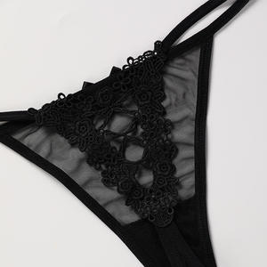 プラスサイズのフローラルパンティー女性用ローライズ刺繍レース<span class=keywords><strong>G</strong></span>ストリングトーン快適な下着 - Product Image 5