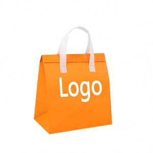 Sacs isothermes non tissés imperméables pour la vente à emporter, la restauration rapide et le déjeuner, sacs d'emballage alimentaire isolés - Product Image 1