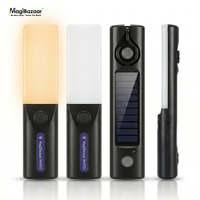 MagiBazaar MHF03 Lámpara de Trabajo LED Solar Portátil, Carga Rápida Tipo C, Linterna Magnética para Camping, RGB SOS, Linterna de Emergencia
