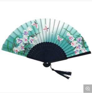 Abanicos de Mano Plegables de Bambú y Seda Chinos de Alta Calidad para Bodas, Fiestas, Graduaciones, Día de San Valentín, Día de la Madre, Halloween - Product Image 1