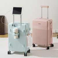 Ensemble de bagages 3 pièces : bagage à main + moyen + grand |   Coinss renforcés, système de poignée intégré | Valise au design assorti