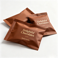 Sachet en aluminium à scellage arrière personnalisé pour emballage de chocolat, bonbons, noix et confiseries – Fourniture en gros
