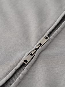 100% cotone pesante <span class=keywords><strong>oversize</strong></span> con cerniera lavata con cappuccio Logo personalizzato <span class=keywords><strong>giacca</strong></span> di spugna tinta unita <span class=keywords><strong>nera</strong></span> Streetwear da uomo - Product Image 3