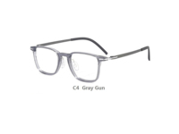 Lunettes à monture en titane, carrées, en acétate transparent, multicolores, légères et polyvalentes pour le travail et le quotidien