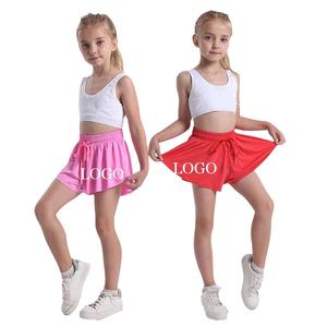 2025 nuovo Ld Custom Logo <span class=keywords><strong>2</strong></span> in 1 Cheerleaders per bambini ragazze pantaloncini da gioventù con fiori a farfalla donne gonne da Tennis - Product Image 2
