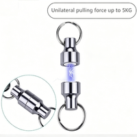 Penjepit Topi GNeodymium untuk Memancing, Pelepas Kumparan Kuat N52, Carabiner Logam Magnetik Personal, Gantungan Kunci Magnetik Tombol Neodymium