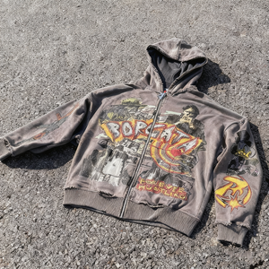 メーカーカスタム6XLメンズ冬用ジャケットリバーシブルシェルパフリースフェイクファー厚いパッチワークフルフェイスジッププリント - Product Image 2