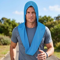 Serviette à capuche en forme de U - Foulard rafraîchissant pour la gym, la randonnée et les sports en extérieur, séchage rapide, effet glace, en polyester, emballé individuellement