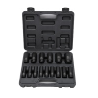 Jeu de douilles à chocs pneumatiques personnalisables en usine, profondeur 1/2 po, longueur 30-36 mm, matériau 40Cr, garantie 3 ans pour usage de réparation, OEM