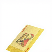 Cartes à jouer de luxe en PVC couleur or, imperméables, finition dorée et argentée, jeu de poker personnalisable, cartes en carton