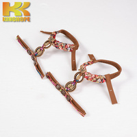 Accessoires de sandales de mode en gros, dessus de sandales en PVC semi-finis, chaussures élégantes pour femmes, dessus de chaussures faits à la main, accessoires de chaussures