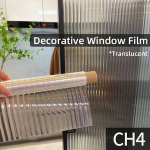 3D reeded rãnh cửa sổ phim tự dính nhà cửa sổ cửa phòng khách Kính phim vật nuôi trang trí phim riêng tư - Product Image 2