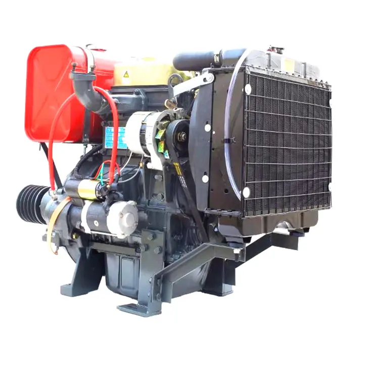 2 cylinder 38hp agricultural diesel engine with pulley