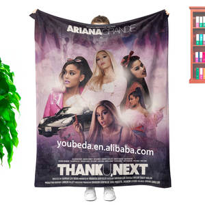 Nouvelle arrivée 2024, couverture personnalisée bon marché d'usine, design populaire, chanteuse <span class=keywords><strong>Ariana</strong></span> Grande, couverture chaude et confortable pour cadeau - Product Image 6