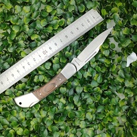 Meilleur vendeur ouverture assistée personnalisée manche en bois couteau pliant tactique multi-outils camouflage couteaux de poche pour l'extérieur