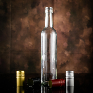 Envase Clásico Redondo para Licor Pernod Sherry Cider, Botella de Vidrio Transparente para <span class=keywords><strong>Pisco</strong></span>, Champán, Vino Claret de 375/500/750 ml con Tapa ROPP - Product Image 2