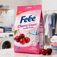 Poudre de savon concentrée écologique personnalisée pour vêtements commerciaux jetables, détachant concentré parfum cerise, vente en gros usine